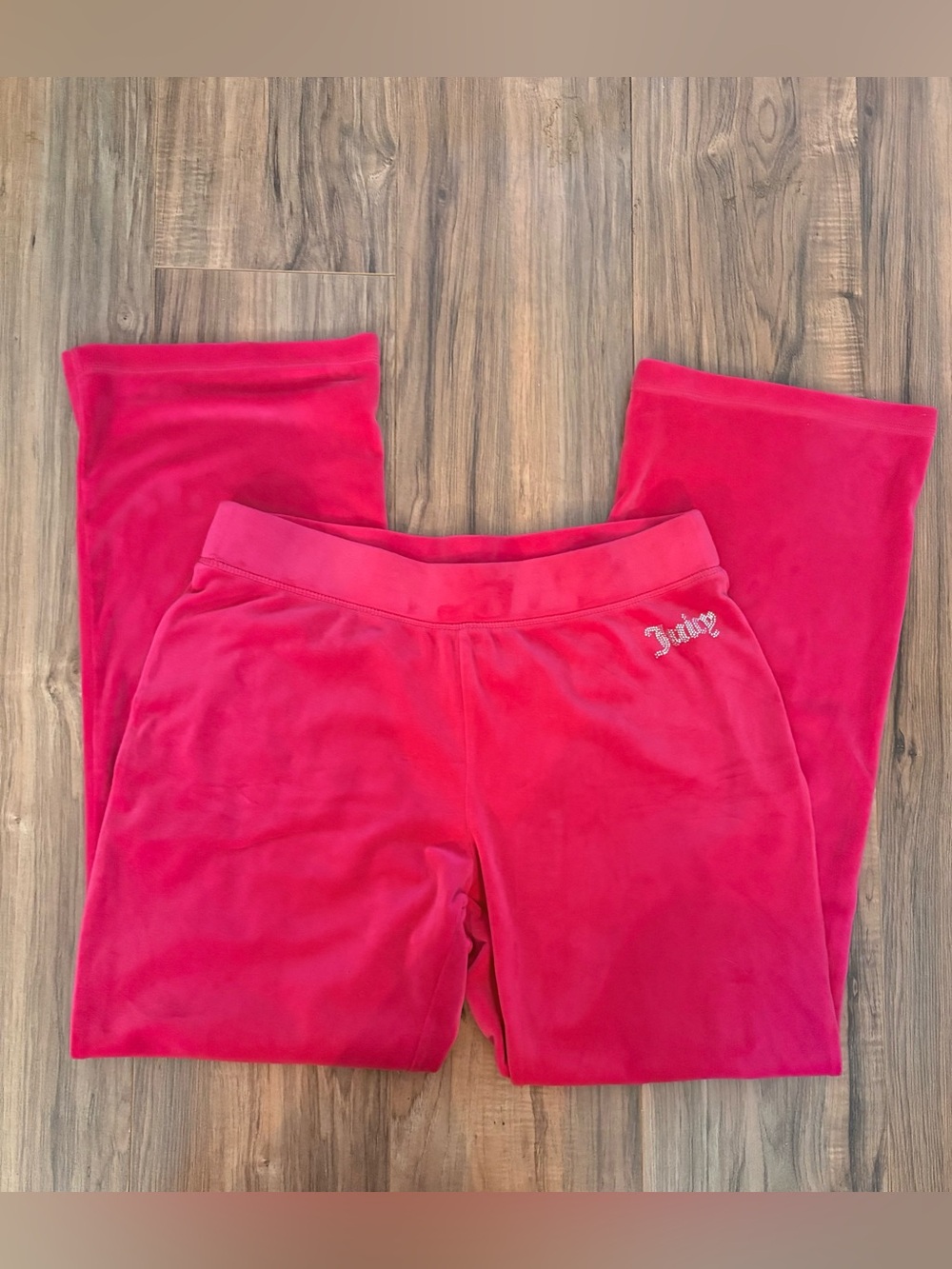 Juicy Couture Hot Pink Velour Pants Size L